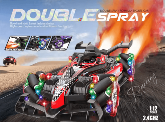 F1 Тркачки автомобил со двоен спреј